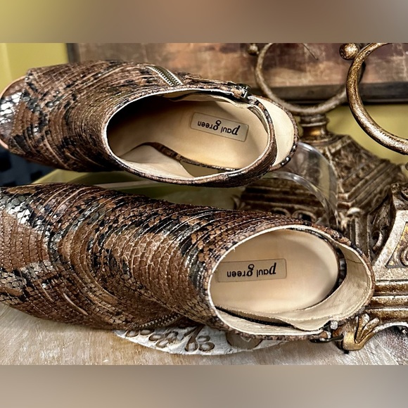 EUC Paul Green “Cayenne” in Platino/Sisal Snake Print Bootie. UK Sz 3.5/US 6 - Picture 11 of 16